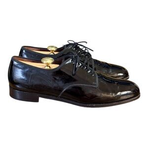 Salvatore Ferragamo Magic Patent Leather Derby Shoes Men’s Size 11.5 D
